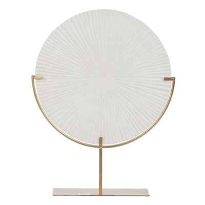 BigBuy Home Figura Decorativa Bianco Oro Cerchio 45 x 10 x 57 cm