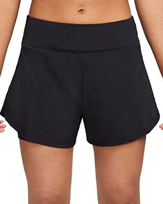 Nike Bliss DF Mr Pantaloncini, Nero/Argento Lucido, S Donna