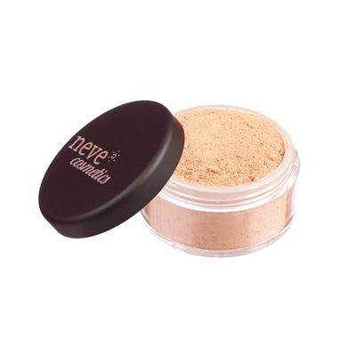 Neve Cosmetics High Coverage Mineral Foundation Powder Opaque, Suitable for Normal to Oily Skin Medium Warm