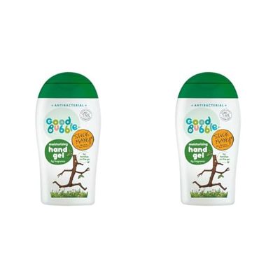 Good Bubble Stick Man Hand Gel for Kids - 100ml Travel Size Moisturising Antibacterial Hand Sanitiser for Children and Sensitive Skin - Fig Fragrance (Pack of 2)