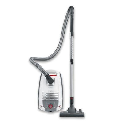 Severin Aspiradora de bolsa, 850 W, 4 litros, Nivel de ruido 74 dB A, Filtración HEPA 13, Longitud del cable 6 m, Incluye boquilla de parquet XL y 2 bolsas BC 7047