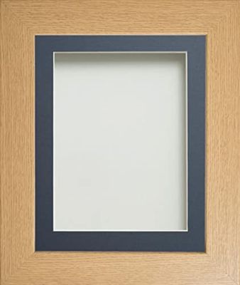 Frame Company Watson Beech Picture Photo Frame fitted with Perspex, 20x16 inch with Blue Mount for image size 15x10 inch
