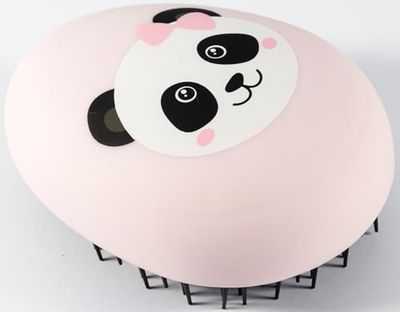 Bo...Paris - Brosse à cheveux démêlage magique - Brosse à cheveux avec 4 hauteurs de picots - Brosse à cheveux démêlante fantaisie panda - Pour tous types de cheveux - Lot de 1