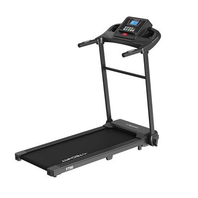 TechFit Tapis Roulant Elettrico Pieghevole 1.5 HP, Velocità 1-10 km/h, Superficie Corsa 100x40 cm, 12 Programmi, Bluetooth App ZWIFT & KINOMAP, Max 110 kg, Salvaspazio, Cardiofrequenzimetro
