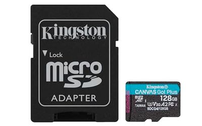 Kingston Canvas Go Plus microSDXC Scheda Di Memoria Gen4 200MB/s A2 U3 V30 128GB Adattatore Incluso-SDCG4/128GB