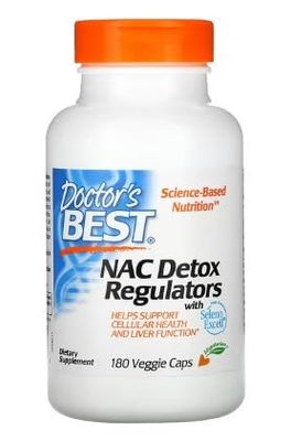 Doctor's Best NAC Reguladores de Desintoxicación - 180 cápsulas vegetales