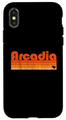 Arcadia, SC Retro 80s Style Case for iPhone X/XS