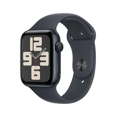 Apple Watch SE (2nd Gen) GPS 40mm Smartwatch with Midnight Aluminium Case with Midnight Sport Band - M/L. Fitness and Sleep Trackers, Crash Detection, Heart Rate Monitor, Retina Display
