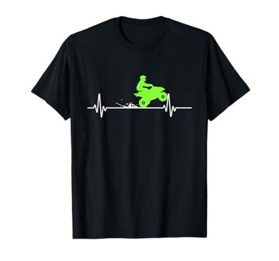 Heartbeat Quad Camiseta ATV Offroad Motorsport Quad Driver Camiseta