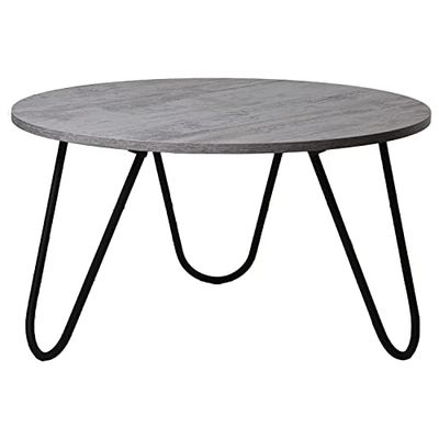 MESA CENTRO MADERA PATAS METALNEGRO, MADERA BLANCO LAVADO_°80X44CM