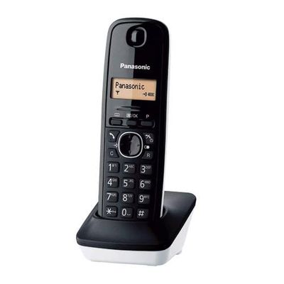 VoltShine Téléphone sans Fil Blanc avec Fonctions d'interphone, écran LCD et Mains Libres, idéal pour Un Usage Domestique et Professionnel.