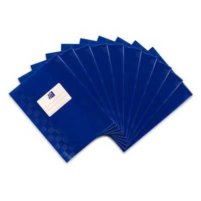 Landre 100420087 Lot de 10 protège-cahiers rainurés Bleu Format A5