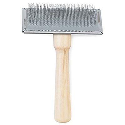 Ancol Heritage Houten Handvat Zachte Slicker Brush Medium, Lichtbruin