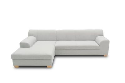 DOMO. collection Divano ad angolo Tinos, piccolo divano letto a forma di L, divano ad angolo con funzione di sonno, divano, angolo imbottito, 273 x 157 x 74 cm (larghezza x profondità x altezza),