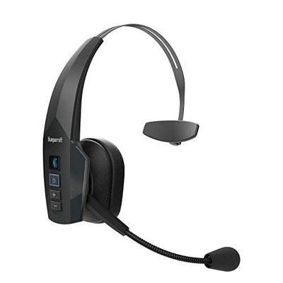 Jabra BlueParrott B350-XT – Auricular Monoaural Over-Ear con Bluetooth – 24 Horas de Conversación con Control de Voz para Viajes en Carretera y Entornos de Alto Ruido – Negro