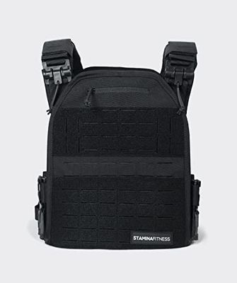 STAMINA FITNESS, Plate Carrier Unisex Adulto, Nero, Unica