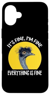 Zookeeper Funny I'm Fine Everything's Flightless Emu Lover Custodia per iPhone 16 Plus