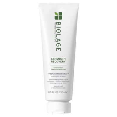 Biolage, Strength Recovery, Après-Shampoing Concentré Renforçateur, Cheveux Abîmés, Hydrate & Fortifie, Enrichi en Squalane d'Olive & Protéines, Formule Végane, 236 ml