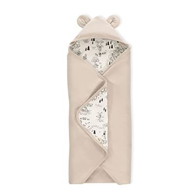 Hauck Winnie the Poeh Snuggle N Dream Babydeken, katoen, voor pasgeborenen, universeel, voor babyzitje, kinderzitje, reboarder, kinderwagen, buggy, wip met 5-punts riem, wasbaar op 40 graden, beige