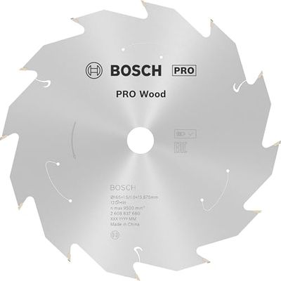 Bosch Professional 1x Lame de scie circulaire Standard for Wood (bois, 165 x 15,875 x 1,5 mm, 12 dents, accessoire de scie circulaire sans fil)