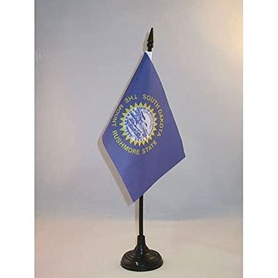 AZ FLAG Bandera de Mesa de Dakota del Sur 15x10cm - BANDERINA de DESPACHO Americana DE Dakota del Sur - EE.UU 10 x 15 cm