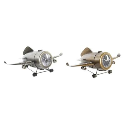 RELOJ SOBREMESA HIERRO 42X23X14 AVION 2 SURT