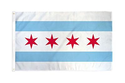 AZ FLAG Vlag Chicago 90 x 60 cm – Vlag USA 60 x 90 cm – vlaggen