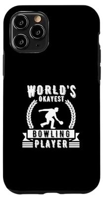 World’s Okayest Bowling Player – Funny Sarcastic Quote Case for iPhone 11 Pro