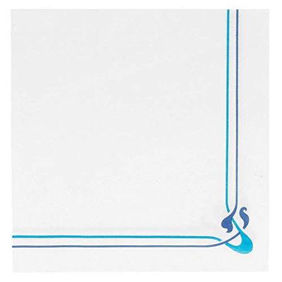 García de pou 1200 unité Maxim Bleu ciel Motif double point Serviettes 18 g/m² en boîte, 40 x 40 cm, papier, Blanc, 30 x 30 x 30 cm