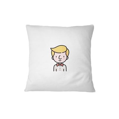 Bona Basics Funda de Almohada Decorativa, poliéster, Blanco 1, 45 x 45 cm