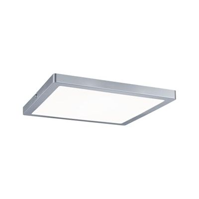 Paulmann 70936 Painel LED átria, quadrado, incl. 1 x 20 W, candeeiro de teto, crómio mate, plafond, plástico, candeeiro para sala de estar 4000 K
