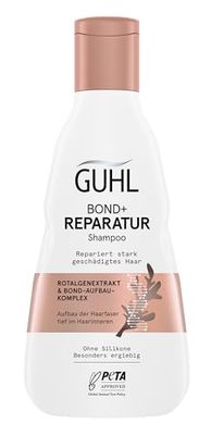 Guhl Bond + Shampoo di riparazione – Contenuto: 250 ml – Ripara i capelli gravemente danneggiati – Struttura della fibra capillare in profondità all'interno dei capelli – Senza siliconi –