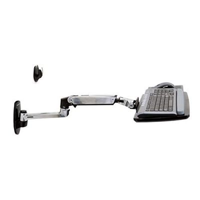 Ergotron LX Toetsenbord zwenkarm voor wandmontage tot 2,2 kg bereik tot 64 cm optillen zwenken 45-246-026 zilver
