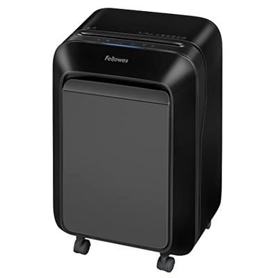 Fellowes Destructeur Powershred LX211, Destructeur de Documents, Coupe Micro 15 Feuilles pour Petites Entreprises/Télétravail, Corbeille 23L, Manuel, Technologie SafeSense et 100% Anti-Bourrage, Noir
