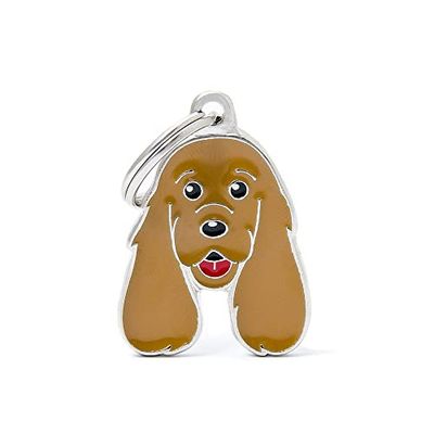 MyFamily Hond Medaille Gemaakt In Italië, Fulvo Cocker, Hondenplaat, Email Metal, Friends Collectie, 25x34 mm