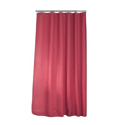 Douceur d'Intérieur, Rideau de Douche avec Crochets (180 x 200 cm) Quartz Framboise, Jacquard