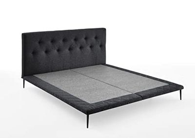 Atlantic Home Collection Palm Cama de diseño de 140 x 200 cm, Cama Plataforma sin colchón, Negro