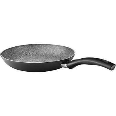 BALLARINI Poêle, Ronde, ∅ 20 cm, Aluminium, Revêtement Anti-Adhésif Granitium, Indicateur de Température ThermoPoint, Gris Pierre, série Bologna Granitium