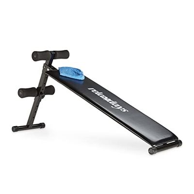 Relaxdays buikspierbank, inklapbaar, verstelbaar, 5 standen, voor buik en rug trainen, fitness, trainingsbank, zwart
