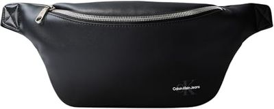Calvin Klein Riñonera Hombre Mono Logo Waistbag ajustable, Negro (Black), Talla Única