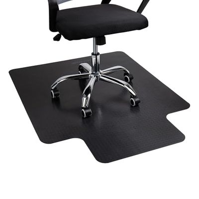 Mind Reader 9-till-5 samling, kontorsstol matta, halkfri golvskydd, 48 x 36, PVC, svart