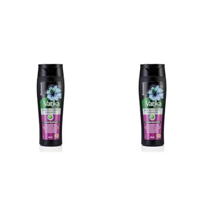 Vatika Naturals Multivitamin Blackseed Shampoo - 400ml | For Shine, Complete Nourishment & Strength | Enriched With Blend Of Vitamin A,E,F & Blackseed (Pack of 2)