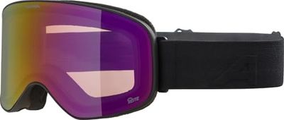 ALPINA SLOPE Q-LITE – Gafas de esquí OTG con espejo y refuerzo de contraste con 100% protección UV para adultos, color negro mate, talla única