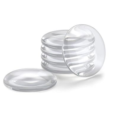 T Leaves Transparent silicone anti-collision sticker, thickened door handle cushioning and silent anti-collision pad,6 pack