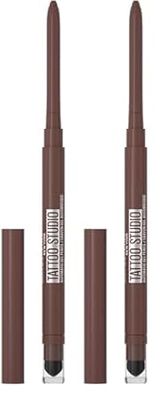Maybelline Tattoo Liner Smokey Gel Pencil Eye Liner, Long Lasting, Fade-Proof & Waterproof Formula 40 Smokey Brown (Pack of 2)