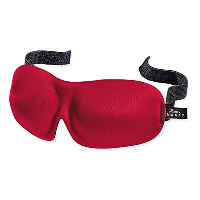 Bucky 40 Knippert Geen Druk Oogmasker, Karmozijnrood, 1 count (Pack of 1), 40 Knippert Geen Druk Oogmasker voor Reizen & Slaap