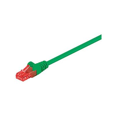 Goobay 68440 CAT 6 Cavo Patch, Rete U/UTP, Verde, 1m Length