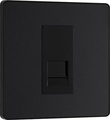 BG Electrical Evolve Single Master - Presa telefonica, colore: Nero opaco