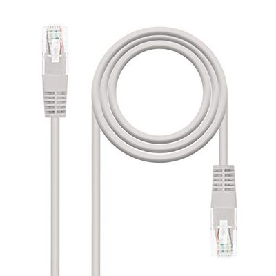 Nanocable 10.20.0401 - Cavo di Rete Ethernet Rj45 Cat. 6 Utp Awg24, Grigio, 1 ms