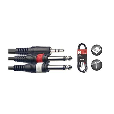 Stagg SYC3/MPS2P E Câble Y pour instruments Mini stereo phone-plug/2 x phone-plug - 3m